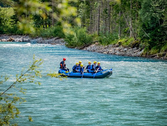Rafting on the wild river Lech
